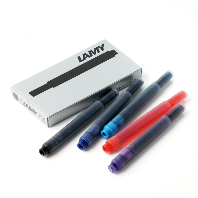 ラミー LAMY 水性 カートリッジインク 5本入り （5色・各1本色） LT10 消耗品 ステーショナリー 筆記具 文房具 オフィス ビジネス 【メール便なら送料無料】