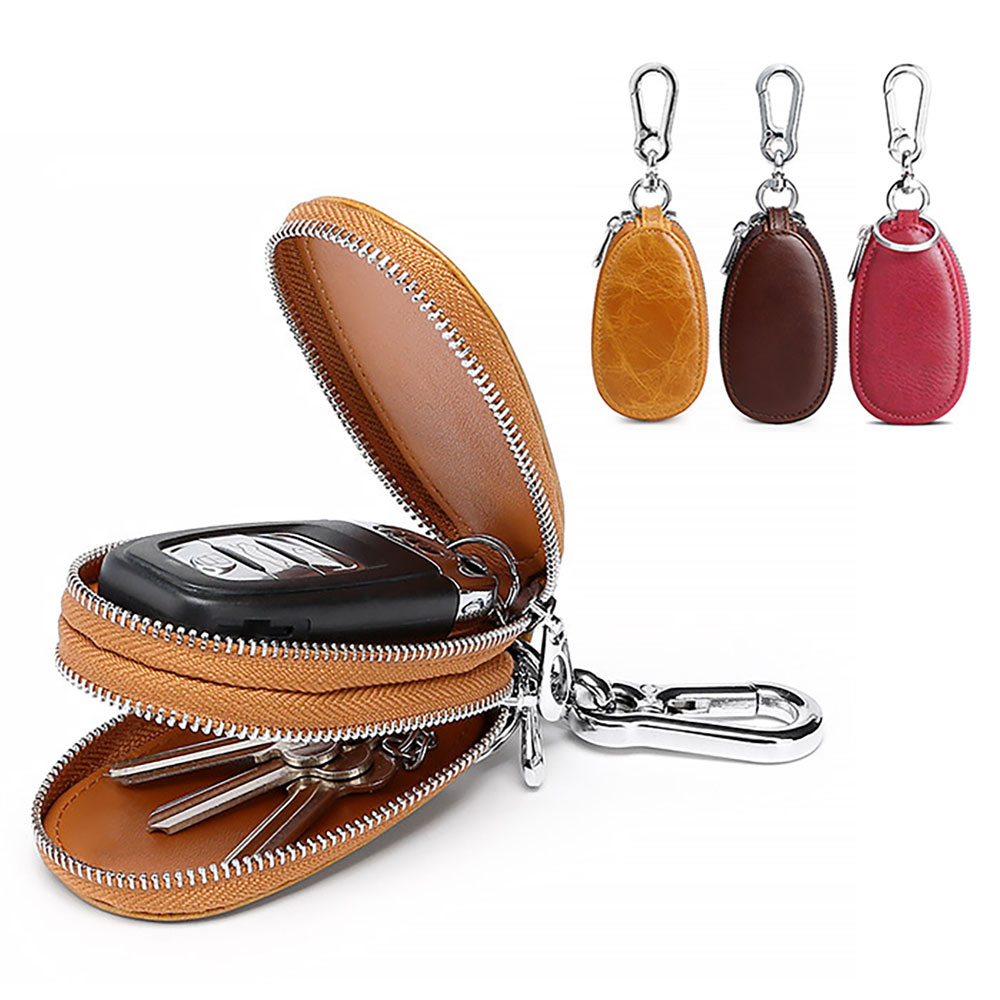 スマートキーケース 2つ収納可能 車の鍵 2個収納 カラビナフック付き 本革 レザー キーケース おしゃれ シンプル ◇ALW-FX-9006【メール便】 | ...