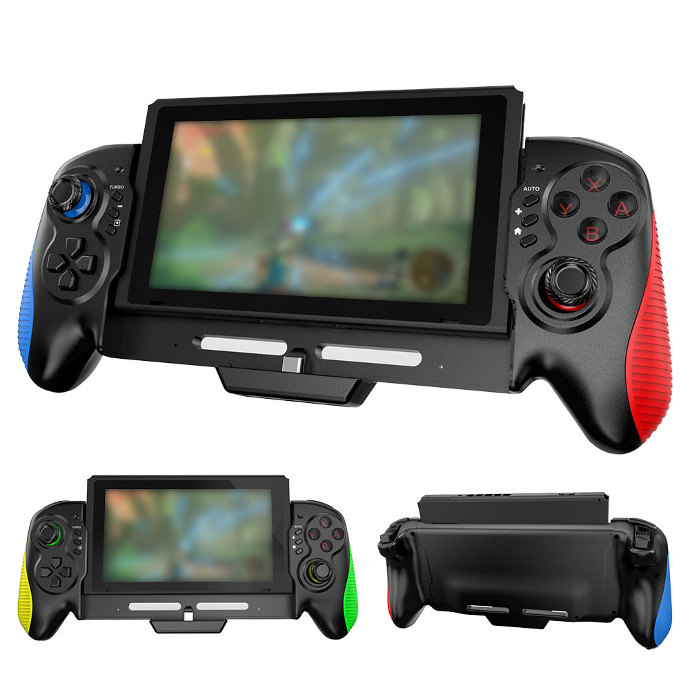 Switch/Switch 有機ELモデル 対応 グリップ コントローラー プロコン ゲームパッド 自動連射 ターボ連射 有線接続 6…