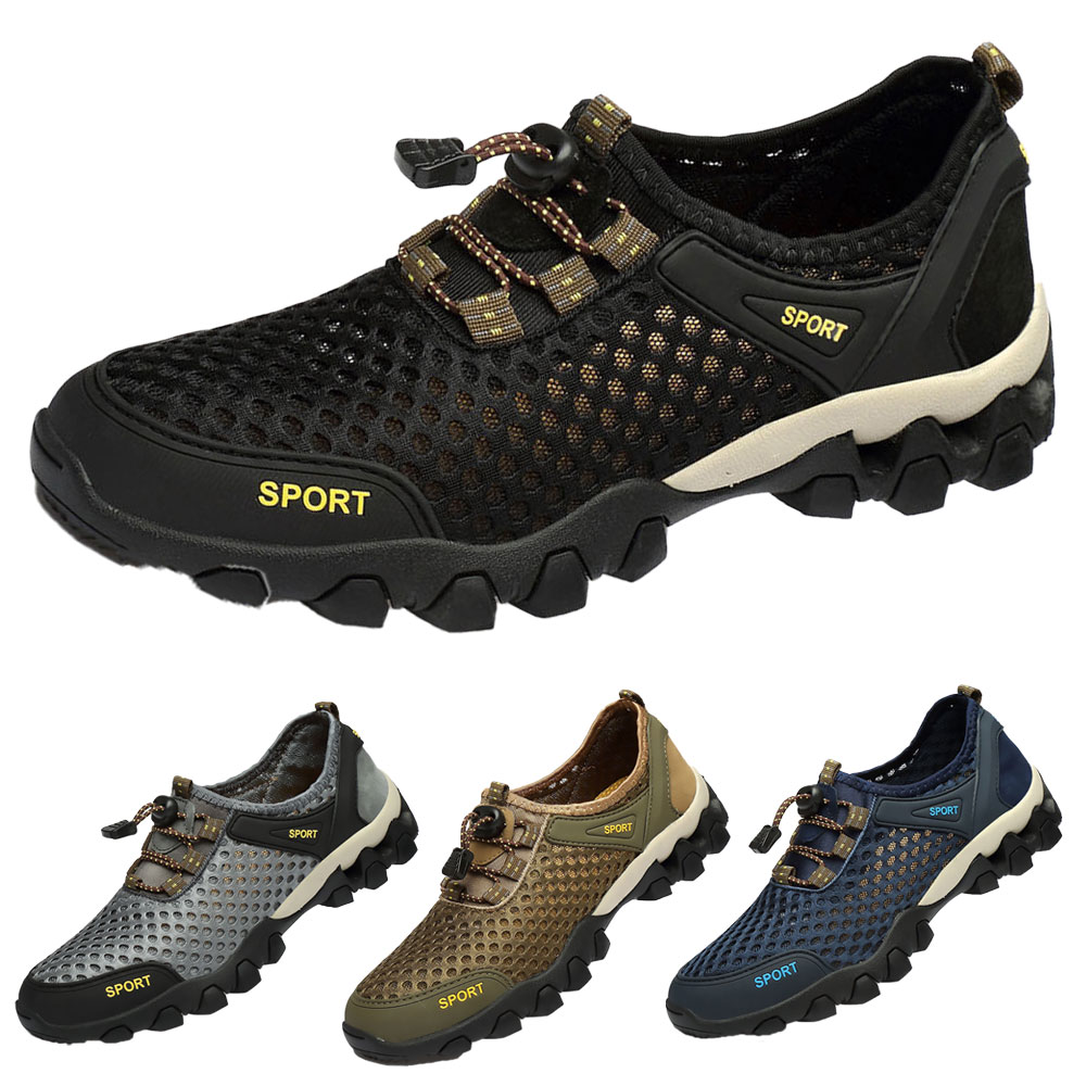 水陸両用 アウトドアシューズ 靴 ハイキング メッシュ シューズ キャンプ 釣り 夏用品 レジャー 脱ぎ履..