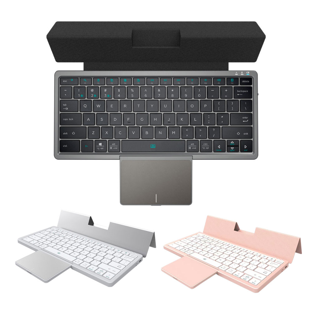 78キー タッチパッド付 ワイヤレスキーボード カバー付き ipad タブレット スマホ スタンド Bluetooth キーボード 最大3台 同時接続 マルチペアリング対応 静音 テレワーク ◇ALW-KF7800