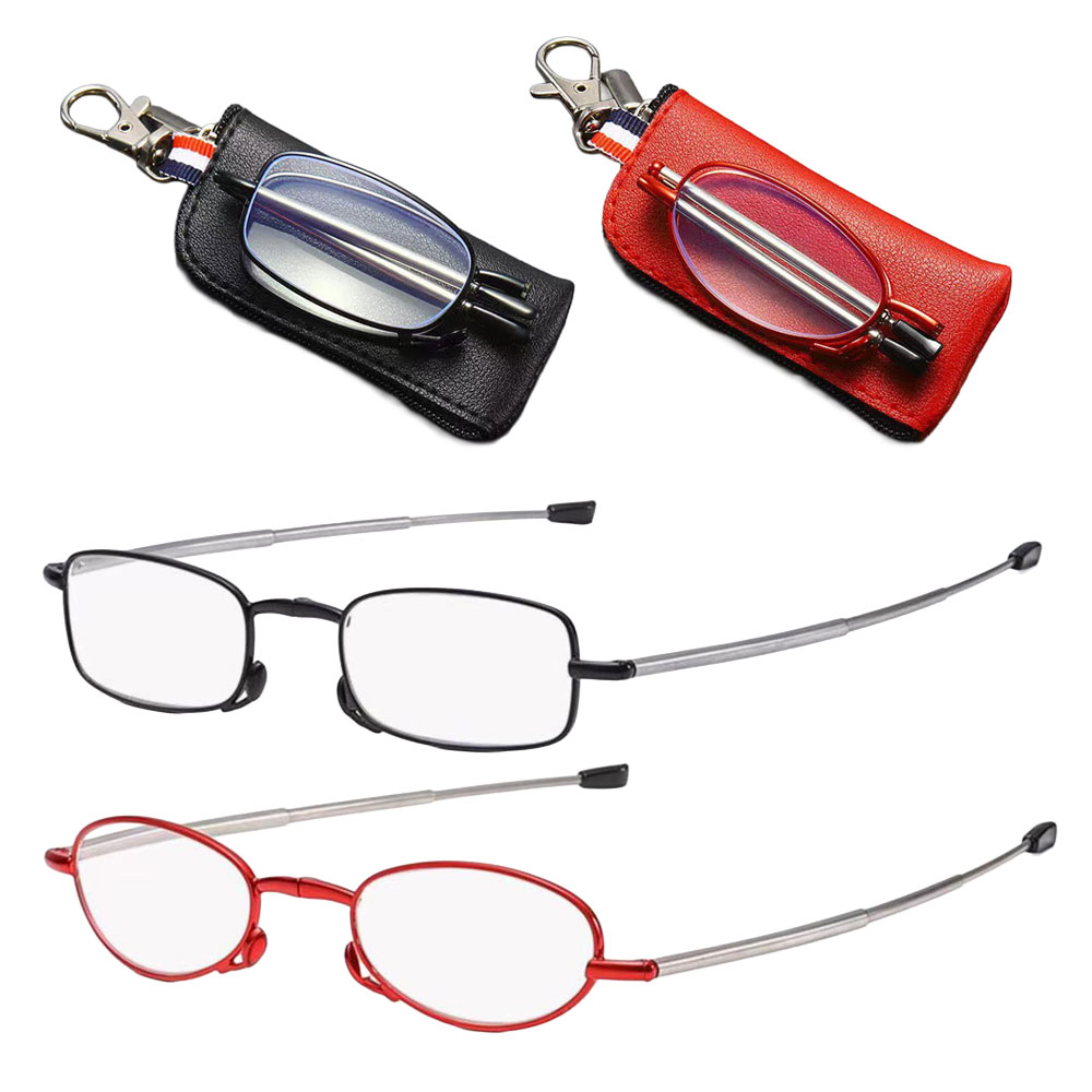 老眼鏡 リーディンググラス 折りたたみ式 度数 +1.0 +1.5 +2.0 +2.5 +3.0 +3.5 +4.0 シニアグラス メガネ ブルーライトカット ケース付き コンパクト レディース メンズ プレゼント ◇ALW-N9114【メール便】