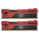 Patriot Memory Viper Elite II DDR4 2666MHz 32GB (16GB x 2枚) デスクトップ用メモリ - PVE2432G266C6K