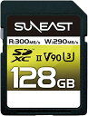 SUNEAST SDXCカード 128GB 最大300MB/s UHS-II U3 V90 pSLC 4K 8K ULTIMATE PRO プロフェッショナル ...