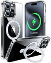 iPhone 15 Pro Max 用 ケース クリア 黄変防止 Magsafe対応 耐衝撃 MIL規格 滑り止め リング付き ストラップホール付き ワイヤレス充電 アイホン 15 プロマックス スマホケース