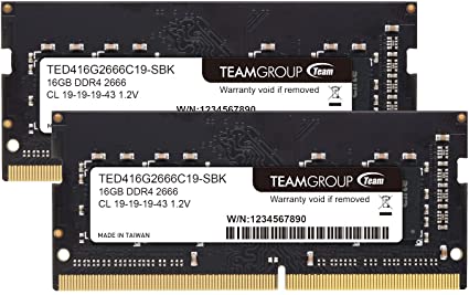 Team m[gPCp SO-DIMM DDR4 2666MHz PC4-21300 16GBx2g 32GBkit ۏ