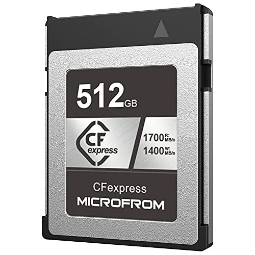 MICROFROM デジタル メモリーカード CFexpress Type B 高速性能 読み出し速度1700MB/s 書き込み速度1400MB/s 8K RAW動画記録対応 512GB