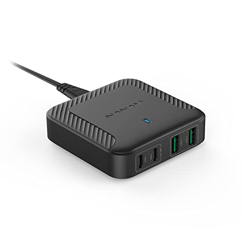 NANAMI PD充電器 100W 4ポート (USB-C*2+USB-A*2) - 4 in 1 USB コンセント (超急速充電2.0/PD3.0/PPS/QC4+/SCP/FCP規格対応/PSE適合) GaN (窒化ガリウム) 採用 iPhone14-8シリーズ//Macbook Pro/ iPad Pro/Air/Androidスマホ /ノートPC/Switch対応 (黒)