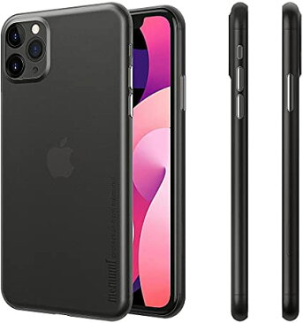 iPhone 11 Pro 用ケース 0.3mm 超薄型 memumi® 全面保護カバー 指紋防止 傷付き防止 5.8インチ 人気ケース カバー (クリアブラック)