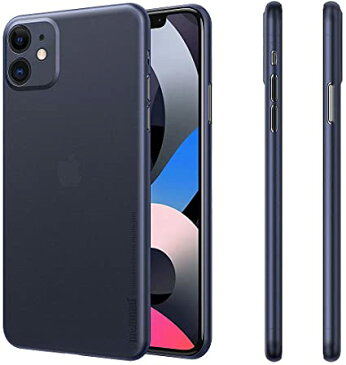 iPhone 11 用ケース 0.3mm 超薄型 memumi® 全面保護カバー 指紋防止 傷付き防止 6.1インチ 人気ケース カバー (クリアブルー)