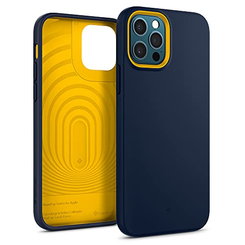 Caseology iPhone12 / iPhone 12 Pro ケース TPU シリコン 質感 耐久性 サラサラ 耐衝撃 指紋防止 カバー ナノ ポップ (ブルーベリー ネイビー)