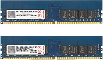 v-color Hynix IC Сѥ DDR4-3200MHz PC4-25600 64GB (32GB 2) ECC Unbuffered DIMM 2Gx8 2Rx8 1.2V CL22 TE432G32D822K-VC