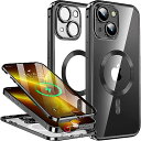 iPhone13 用 ケース 「両面ケース マグセーフ対応」「一体型レンズ保護カバー」 ストラップホール付き スマホケース カバー 保護ケース 9H 強化ガラス...