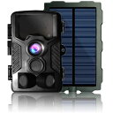 トレイルカメラ 電池式 屋外 ソーラーパネル付き 防水 防塵 IP66対応 1080p対応 不可視光赤外線LED 防犯カメラ 監視カメラ 動体検知 人感センサー 夜間対応 自動上書き録画 日本語説明書 国内メーカー品 (DVR-Z0-SP)