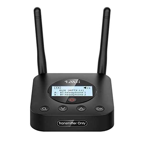 1Mii Bluetooth トランスミッター テレビ ブルートゥース 送信機 5.0 光デジタル RCA 同軸 AUX 接続 aptx LL 低遅延 HD 2台同時 長距離 オーディオ 送信 TV/PC/プロジェクター/ワイヤレスヘッドホン/スピーカ