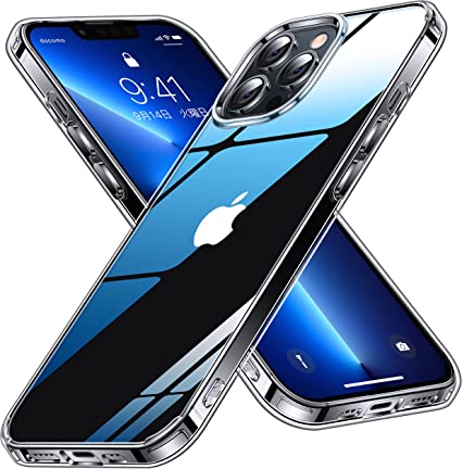 CASEKOO iPhone 13 Pro Max 用 ケース クリア 黄変防止 耐衝撃 米軍MIL規格 SGS認証 ストラップホール付き 6.7インチ カバー ワイヤレス充電対応 2022年新型 アイフォン 13 Pro Max 用 ケース(クリア)