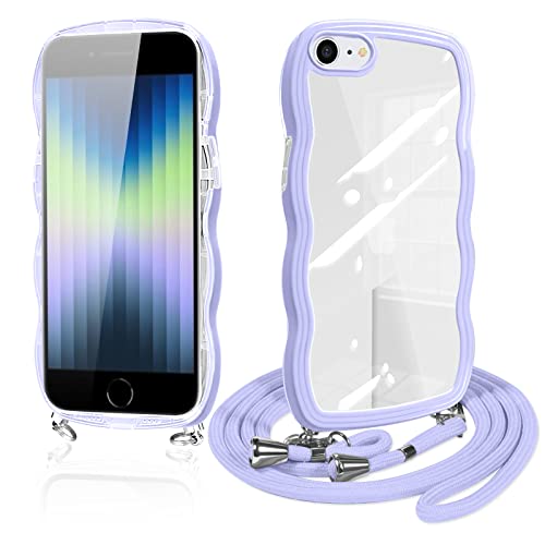 iPhone SE3 SE2 ケース クリア ショルダー SE 第3世代 第2世代 iPhone8 iPhone7 スマホケース 透明 TPU..