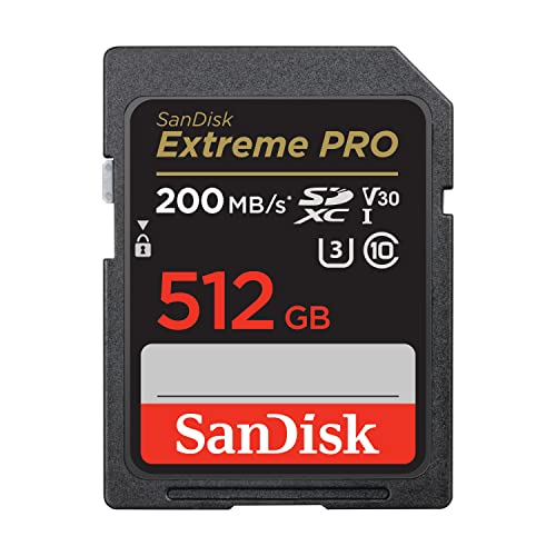 SanDisk (TfBXN) 512GB Extreme PRO SDXC UHS-I [J[h - C10AU3AV30A4K UHDASDJ[h- SDSDXXD-512G-GN4IN