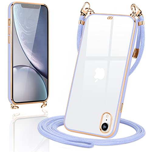 スマホケース iPhone XR ケース クリアケース TPU カバー ショルダー 肩掛け 首掛け 斜めかけケース か..