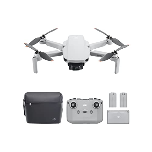 DJI Mini 2 SE Fly Moreコンボ、MINI2SE 軽量で2.7K動画撮影可能な折りたたみ式ミニカメラドローン、インテリジェントモード、最大伝送距離10km 日本：6km 、飛行時間31分、249g未満、かんたん使用、追加バッテリー