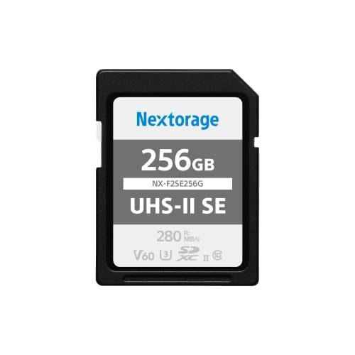 Nextorage lNXg[W [J[ 256GB UHS-II V60 SDXC[J[h F2SEV[Y 4K őǂݏox280MB/s ő发ݑx170MB/s [J[5Nۏ NX-F2SE256G/INE