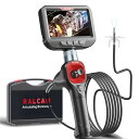 ファイバースコープ 6.2mm極細いスコープカメラ 4.3インチIPS液晶モニター 検査カメラIP67防水 配管カメラ 360°四方向回転 工業用内視鏡カメラ 高輝度LEDライト付き 自動車 精密機械 配管/排水口/ガス管補修 掃除 設備の点検 日本語対応 (2M半剛性ケーブル)