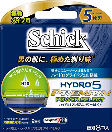 シック Schick 5枚刃 ハイドロ5 プレミアム 替刃 8コ入 アルカリAAA単4乾電池2本付 男性カミソリ シック Schick 5枚刃 ハイドロ5 プレミアム 替刃 8コ入 アルカリAAA単4乾電池2本付 男性カミソリ