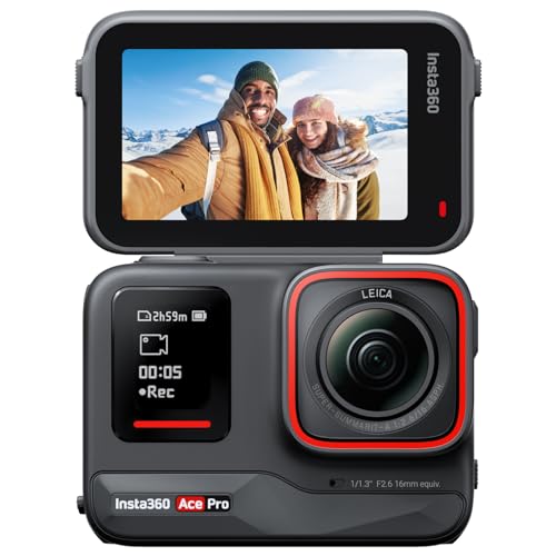 Insta360 Ace Pro - アクションカメラ 防水 1/1.3インチセンサーと5nmAI チップ搭載 AIノイズリダクション 圧倒的な画質 4K120fps 2.4インチフリップ式スクリーン 高度なAI機能 長時間 水中アクションカメラ