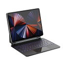 マジックキーボード 2025 iPadAir7 11インチ(M3)に対応 iPad用キーボード付きケース 2024 iPad Air6(M2)iPadPro 第1/2/3/4世代 11インチ iPadAir 4/5 10.9インチに対応 日本技適認証取得 磁気吸着 電量表示 トラックパッド 角度調整 バックライト 日本語配列 黒(2)