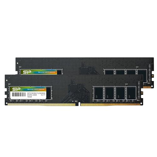 シリコンパワー デスクトップPC用メモリ DDR4-2400(PC4-19200) 16GBx2枚 288Pin 1.2V CL17 SP Silicon Power SP032GBLFU240X22