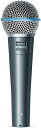 SHURE シュア ダイナミック ボーカル マイク : スーパーカーディオイド 単一指向性 XLR 有線 プロ仕様 ノイズ低減 高耐久性 歌 ライブ 収録 配信 録音 レコーディング 実況 ゲーム ゲーミング ポッドキャスト DTM 宅録 テレワーク マイクロホン マイクロフォン