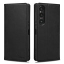 スマホケースs Xperia 1 VI ケース 手帳型 so-51eケース sog13 ケース エクスペリア1 vi ケース 手帳型ケース Xperia 1 6 ケース マグネット式 カード収納 Xperia 1 マーク 6 手帳型ケース xperia 1 vi スマホカバー 6.5インチ (ブラック)