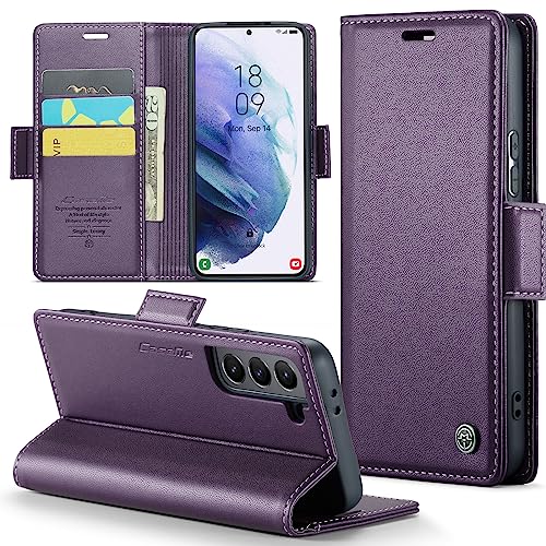 Galaxy S21手帳型 ケース Samsung galaxy S21ケース SC-51B SCG09 スマホケース 携帯カバーサイドマグネット式 スタンド機能 全面保護 耐衝撃 カード収纳 人気 上質 財布型 (パープル)(2)