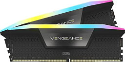 CORSAIR DDR5-6000MHz デスクトップPC用メモリ VENGEANCE RGB DDR5シリーズ (PC5-48000) Intel XMPメモリキット 32GB ブラック 16GB*2枚 CMH32GX5M2E6000C36