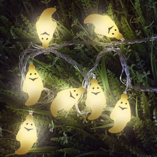 COOLBOTANGハロウィン飾り装飾ライト幽霊イルミネーションライト装飾ライト4.5m30球ストリングライト防水電池式ゴーストライト化け物屋敷クリスマス用ハロウィン飾り屋外新年会祭りの雰…