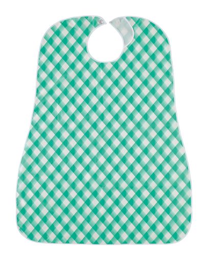 ブルー防水食事用エプロンバイアスブルー