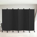 Kokoronaパーテーション間仕切り6連カバーストリップ付き自立式高さ178cm幅302cm衝立パーテーションスクリーン折りたたみ布タイプ屏風目隠し区切り衝立...