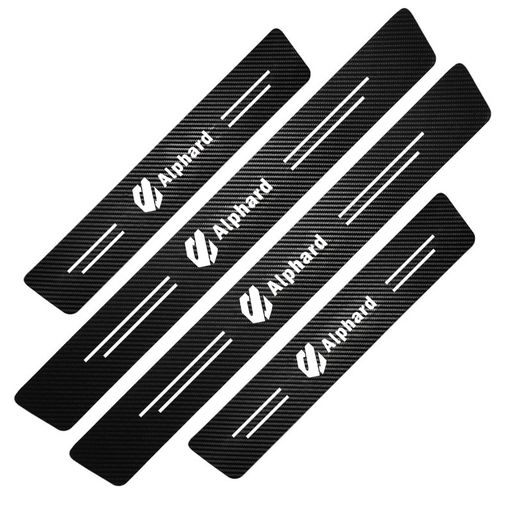 新ALPHARDサイドステップガードスカッフプレート全車種対応高級内装パーツ金箔仕上げ金メッキ技術強力粘着テープ付き防水防汚防傷簡単取り付け4点セット内装アクセサリーぎん