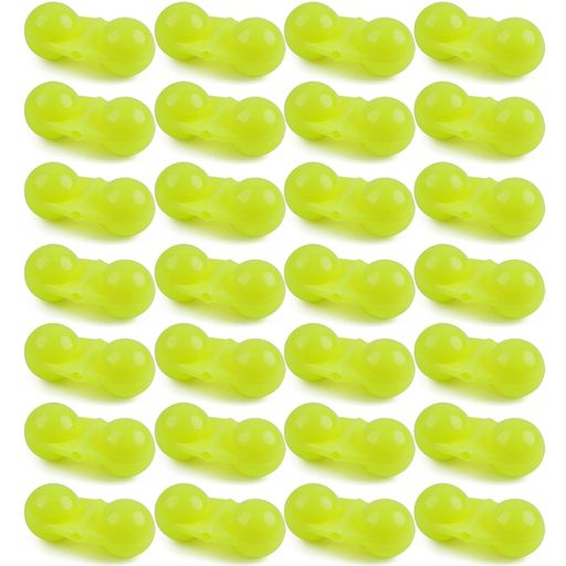 釣り鈴光る夜釣り音信号釣り警報ベルクリップ釣り竿用アラームベル釣り小物30個セット(黄色)