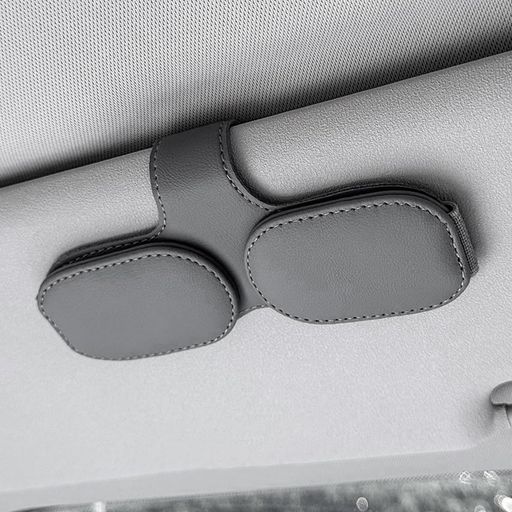 RAKSONIC車載メガネクリップサンバイザーポケット車眼鏡ホルダー小物入れケース収納多機能領収証カードペンサングラス車用メガネケース耐摩耗車載収納用取り付け簡単全車種に適用グレー(2)