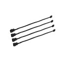 Mirhua電源ケーブルファン延長ケーブル4ピン延長PWM延長ケーブル4ピンと3ピンファン用冷却ファンコンピューター用(約27cm黒)4本