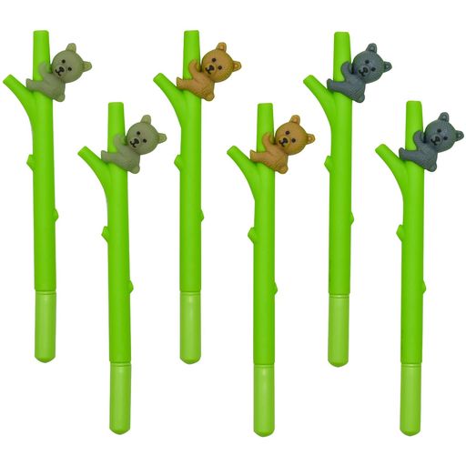 9本セットの可愛いアニマルコアラ熊ボールペン、滑らかな書き方3色、各色3 長さ-約16cm、0.5mm芯、素材-プラスチック、インクの色-黒 高品質、耐久性、ユニークなデザイン、プレミアムプラスチックシェル、軽量で持ち運びが簡単 軽量で、長時間の筆記も疲れ知らず握りやすく、握る手の姿勢を保ち、滑りも防ぎます 最も美しいと創造的なのデザイン、プレゼントに最適面白い、オシャレな、キレイな、ユニーク、贈答