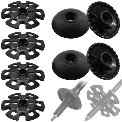 トレッキングポールハイキング用スノーバスケット泥ストッパー交換用8個セットウォーキングポールバス..