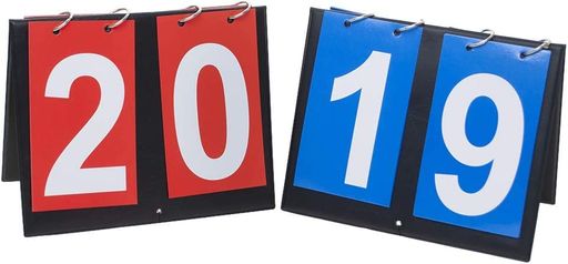 2枚セット2桁スコアボードフリップスコアボード読みやすい得点板得点ボード卓上組み立て簡単携帯便利手..