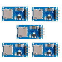 Hailege5個セットSDTFカードAdaterリーダーモジュール6PinSPIインターフェイスドライバーモジュール、ArduinoUNOR3MEGA2560...