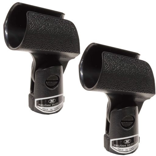 シュアータイプマイクホルダー2個セット ホルダー部前部:30mm、後部:24mmまでのマイクに対応できます。 5/8右向き矢印3/8変換アダプター付