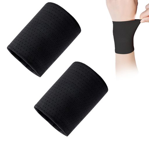 FineGoodリストバンド薄手2枚セット冷感野球テニス夏用2枚セット速乾通気性ロングショートスポーツ筋トレスポーツ用夏の日焼け防止対策男女兼用(8cm)