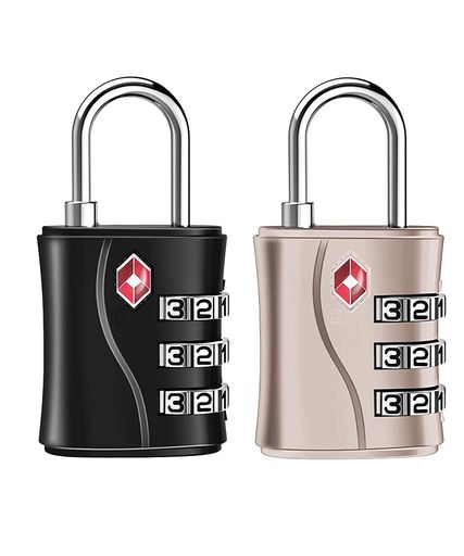 ZHEGETSA南京錠3桁スーツケースロック暗証番号海外旅行用鍵ジムロッカー荷物バッグ用ロック日本語説明..