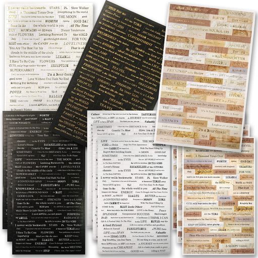 12枚英字シールコラージュ素材アンティーク調手帳デコフレークシールステッカーレトロ手帳シール