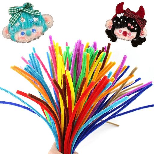 ESJNNK手芸モール300本6mm10色カラーモール高密度モールクラフトモール曲げ可能骨格モールDIY飾り物造..